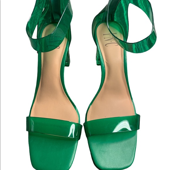 INC International Concepts Makenna Clear Green Vinyl Sandals - Picture 5 of 6